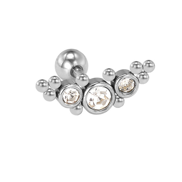 Stainless Steel Diamond Ladies Cartilage Earrings