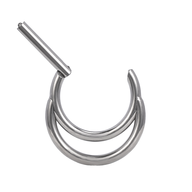 Titanium European And American Style Double Layer Nose Ring Wholesale