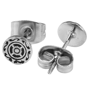 Stainless Steel Ring Delicate Stud Earrings