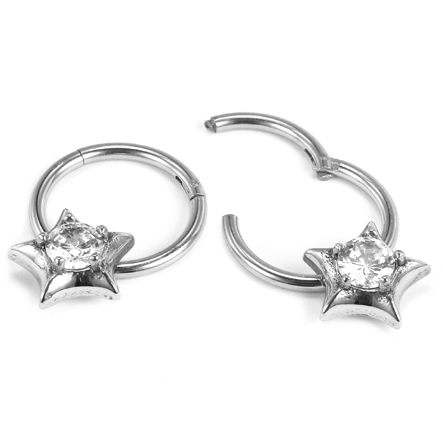 Stainless steel five-pointed star exquisite and durable buckle ring