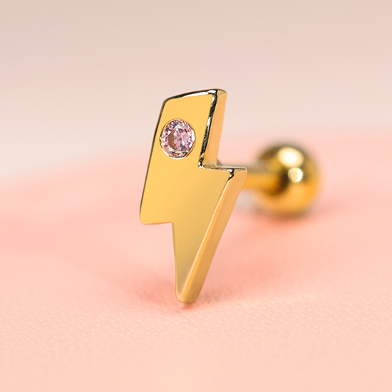 Pink Bubble Series Lovely Lightning Cartilage Earrings Jewelry Wholesale