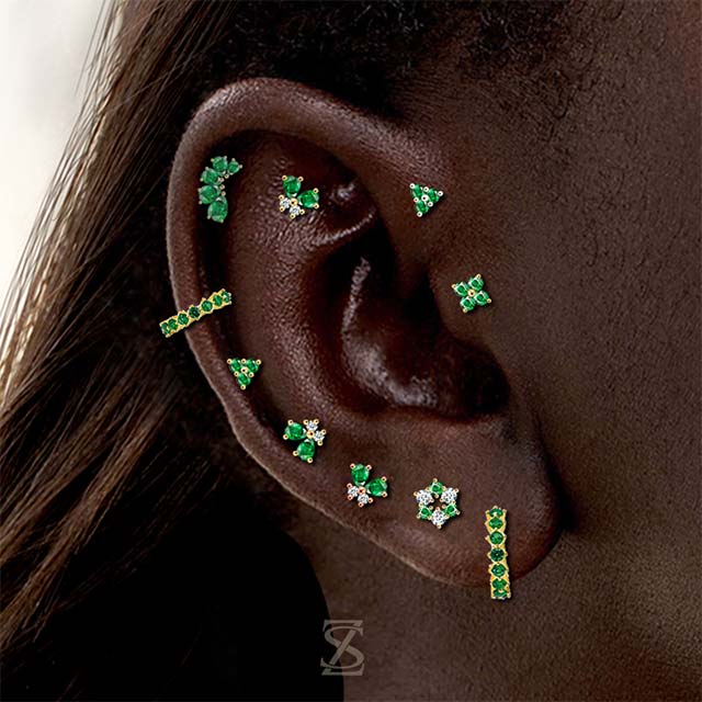 Anti Helix Piercing Double Piercing Earrings Design From ZS
